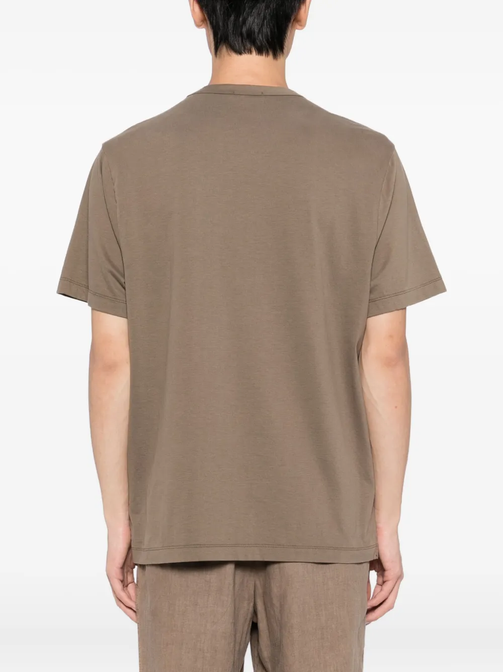 James Perse Heavy Luxe Crew Tee In Brown