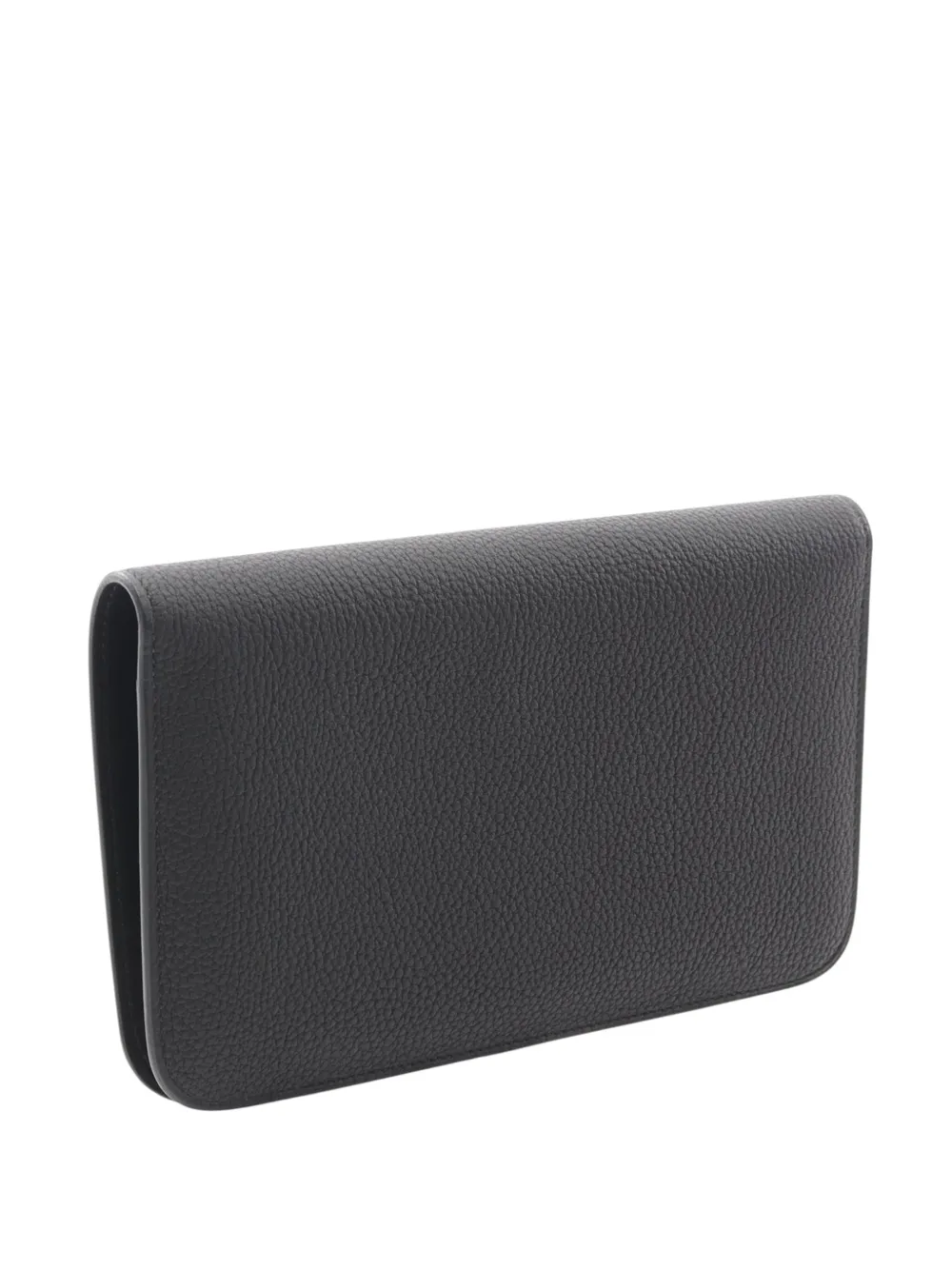 Pre-owned Hermes 2023 Togo Dogon Duo Gm Wallet Long Wallets In Black
