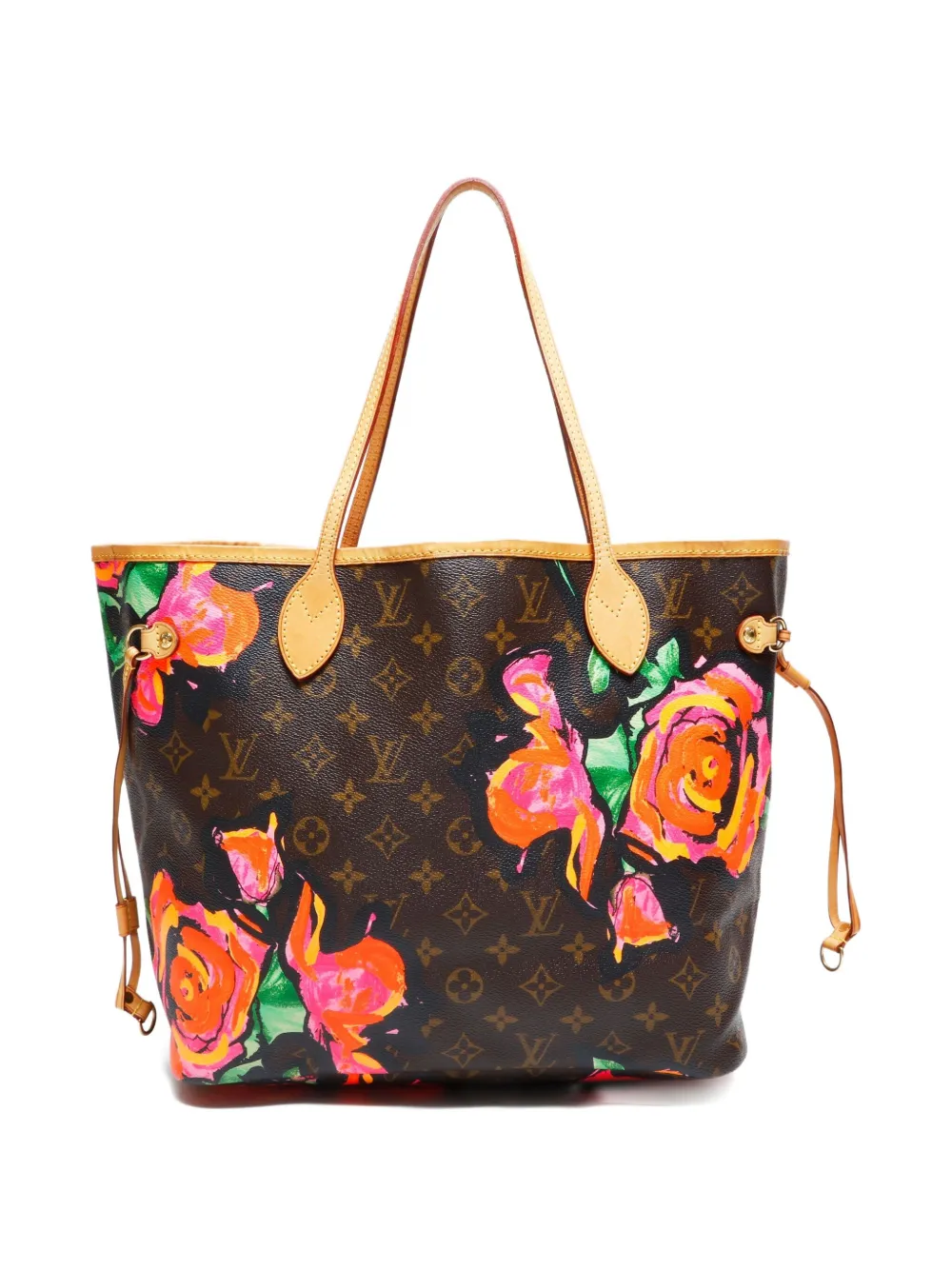 Pre-owned Louis Vuitton 2008 Monogram Rose Neverfull Mm Tote Bag In Brown