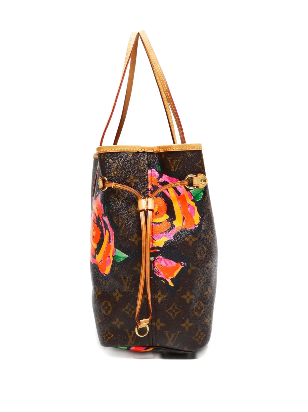 Pre-owned Louis Vuitton 2008 Monogram Rose Neverfull Mm Tote Bag In Brown