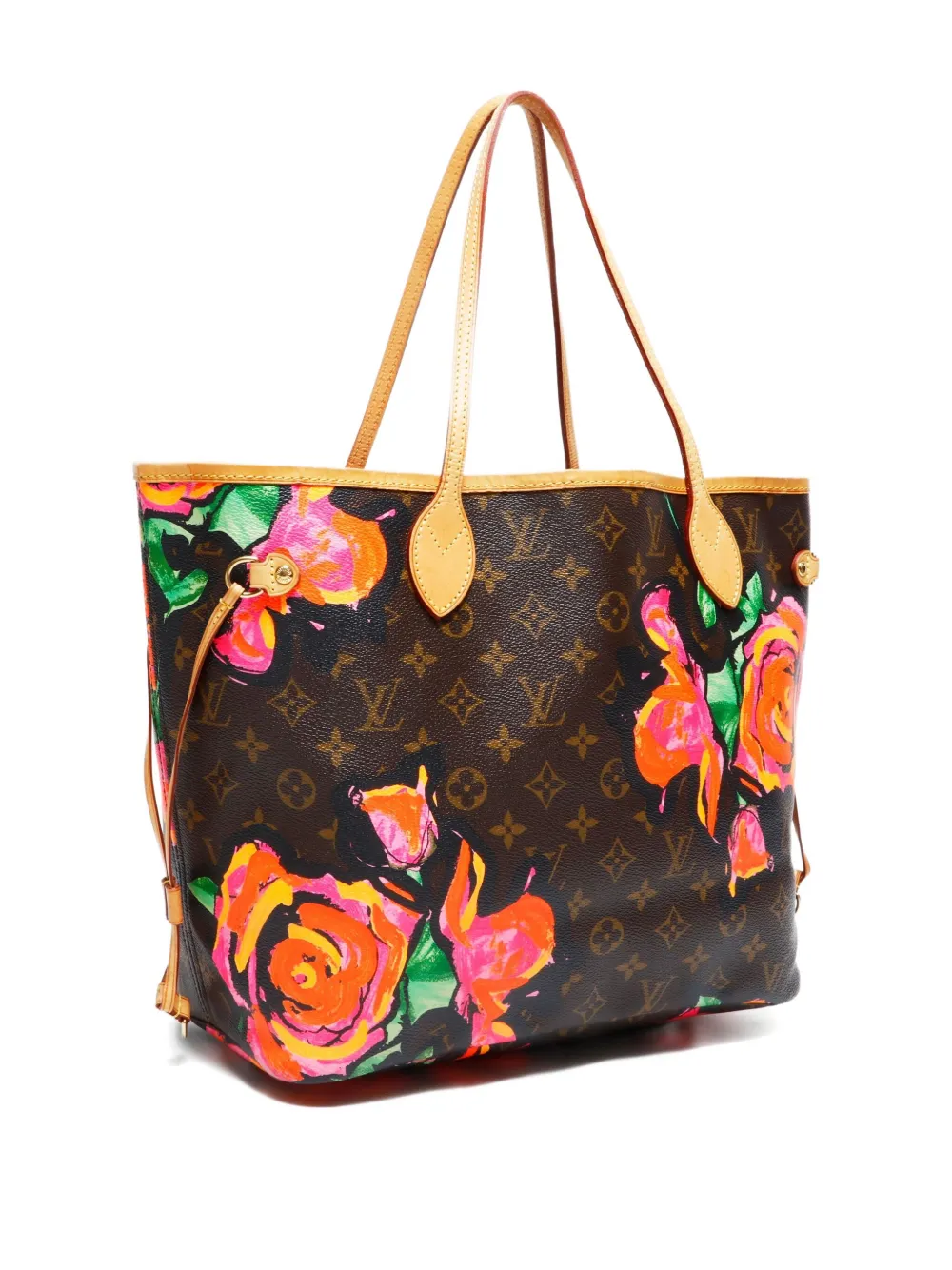 Pre-owned Louis Vuitton 2008 Monogram Rose Neverfull Mm Tote Bag In Brown