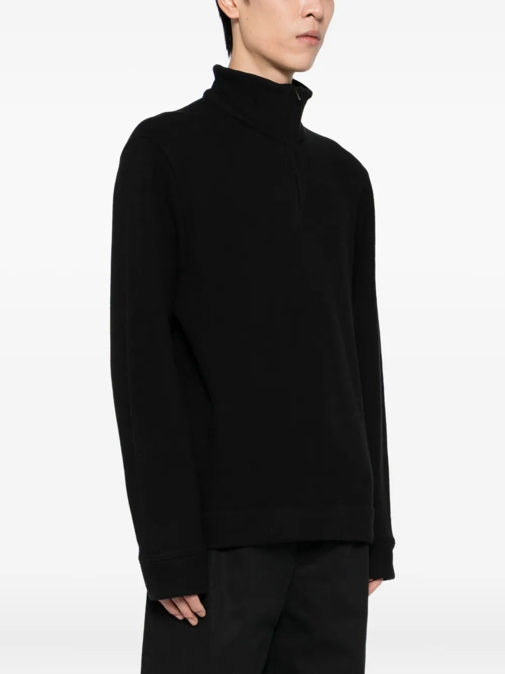 James Perse High-neck Sweatshirt In Black