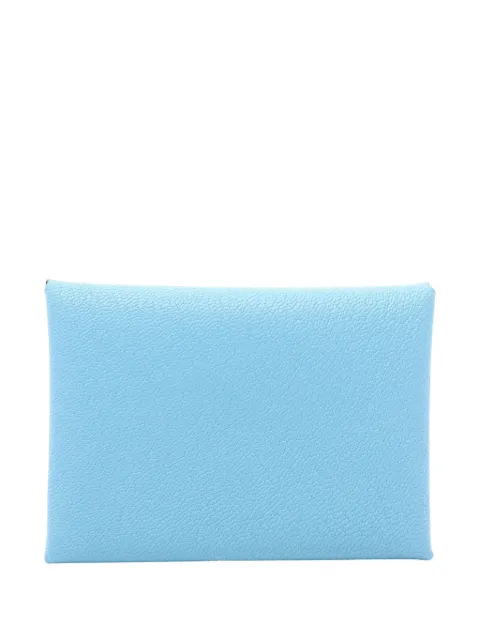 Hermès Pre-Owned 2025 Chevre Mysore Calvi Duo Compact card holder