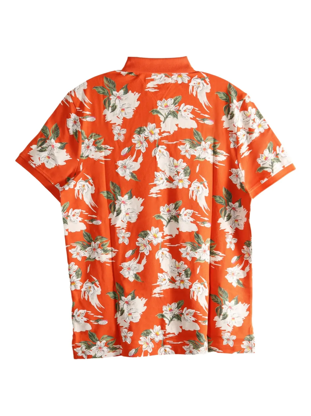 Tommy Hilfiger floral-print polo shirt - Oranje