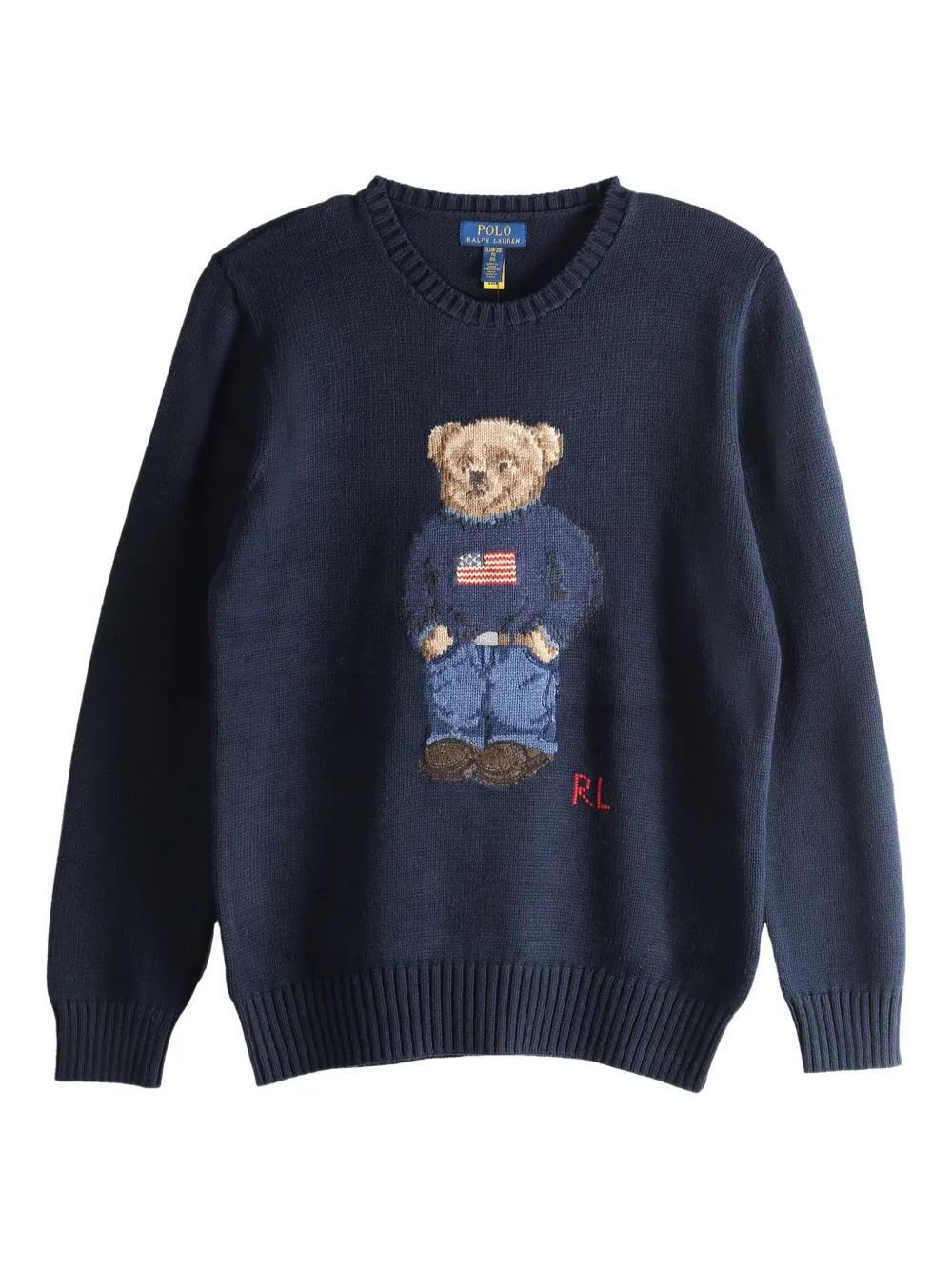 POLO RALPH LAUREN KIDS Polo Bear cashmere sweater - Blu