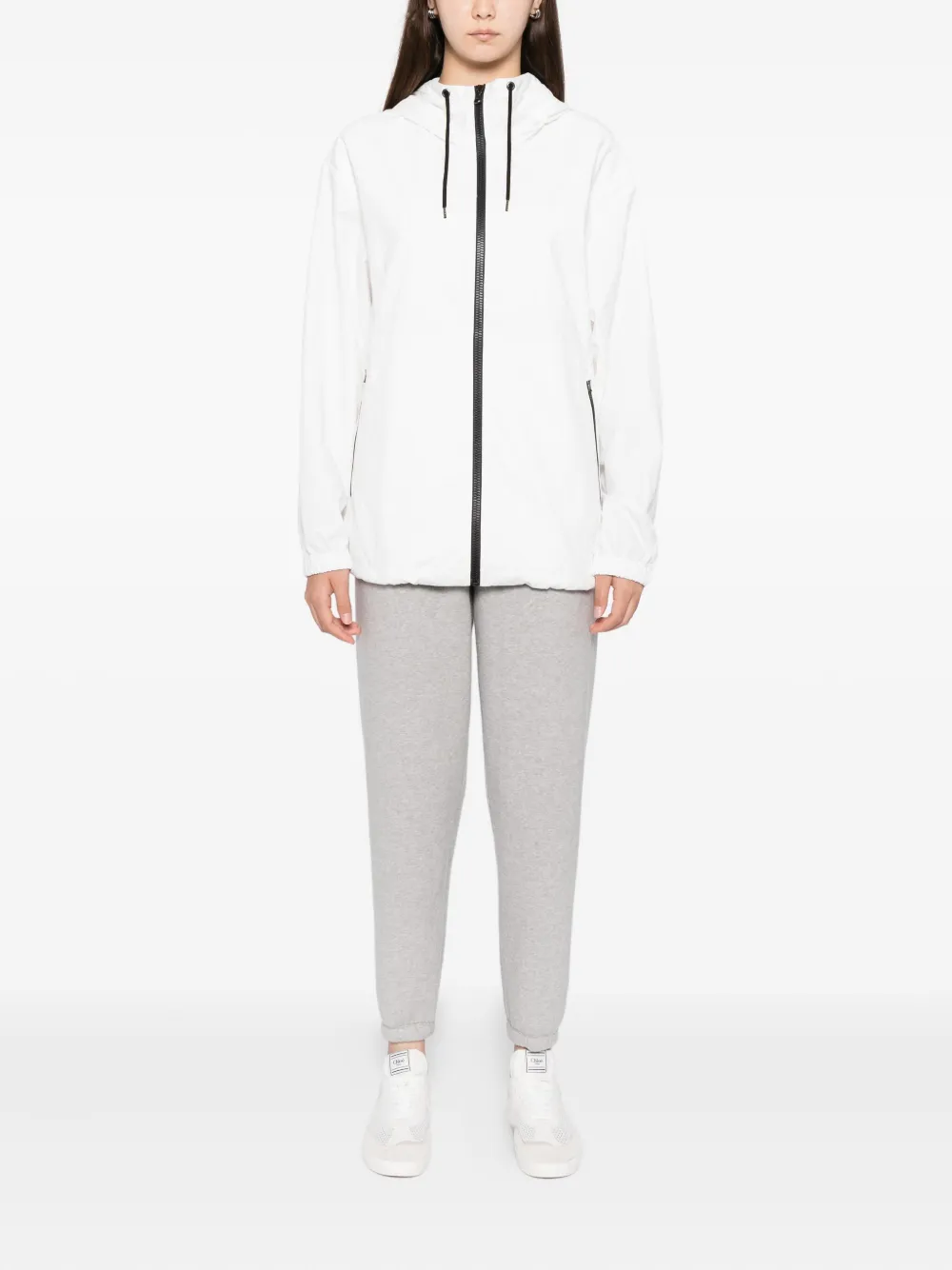 James Perse Textured Hood Jacket In Multi