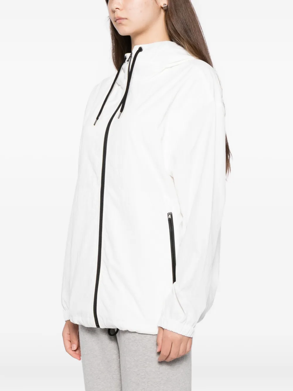 James Perse Textured Hood Jacket In Multi
