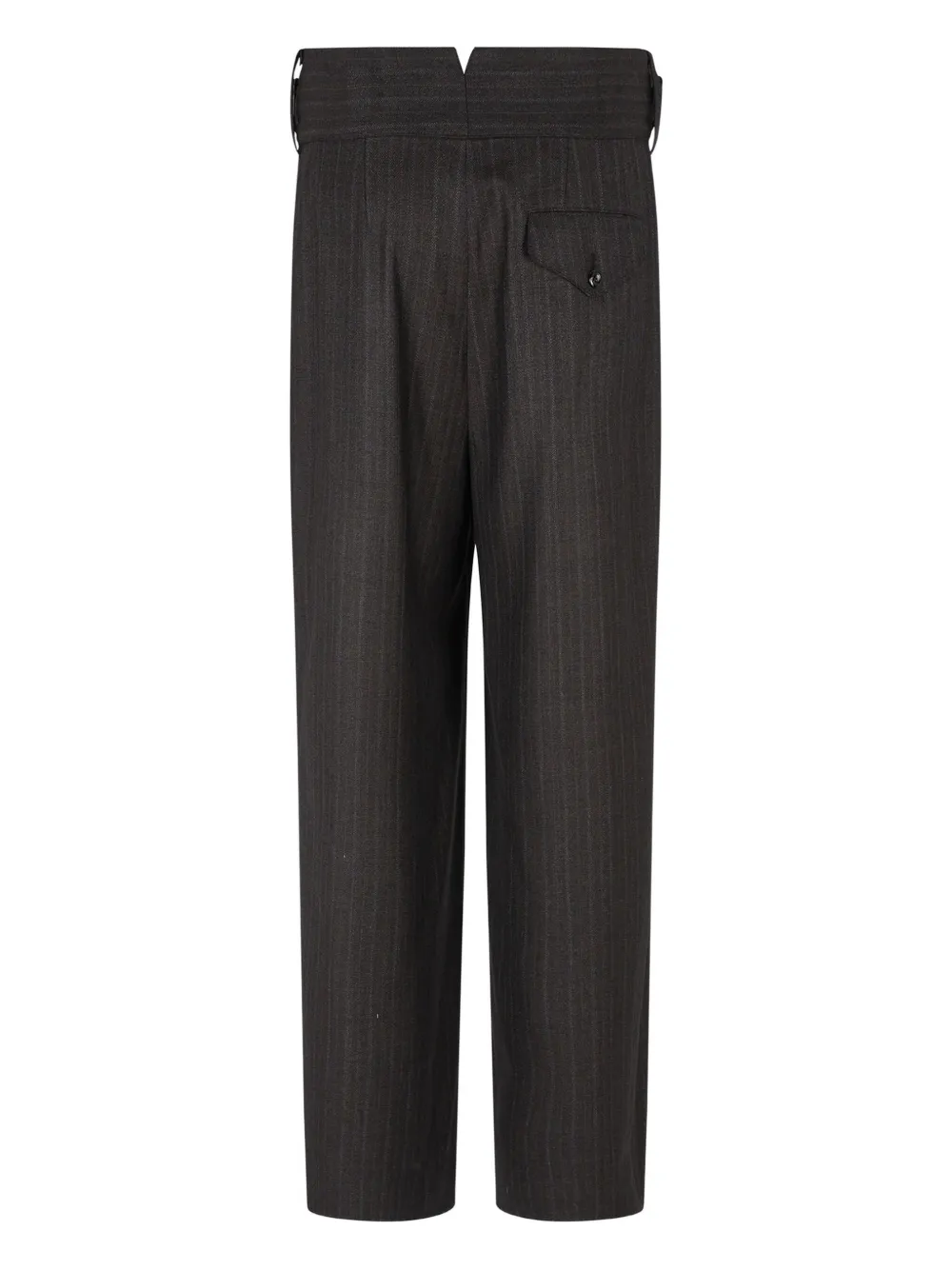 Emporio Armani Broek met krijtstreep en gesp - Grijs