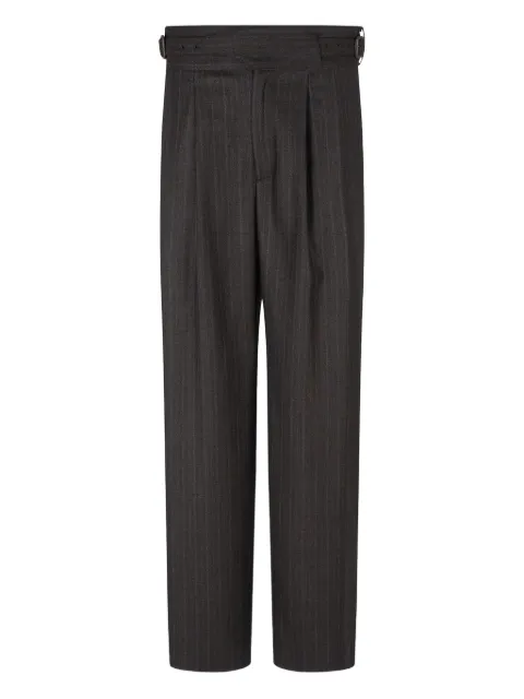 Emporio Armani pinstripe-pattern buckle trousers