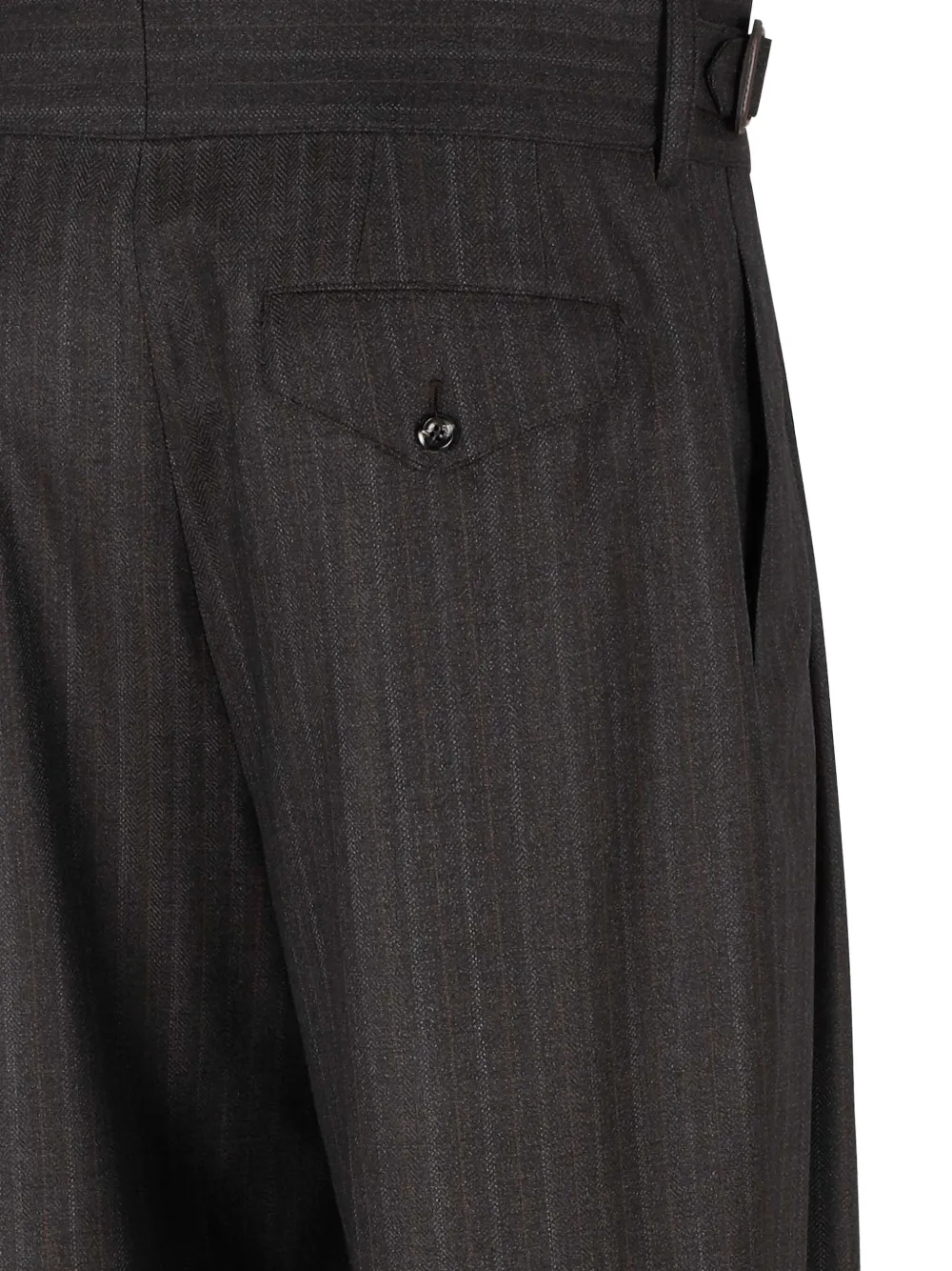 Emporio Armani Broek met krijtstreep en gesp Grijs