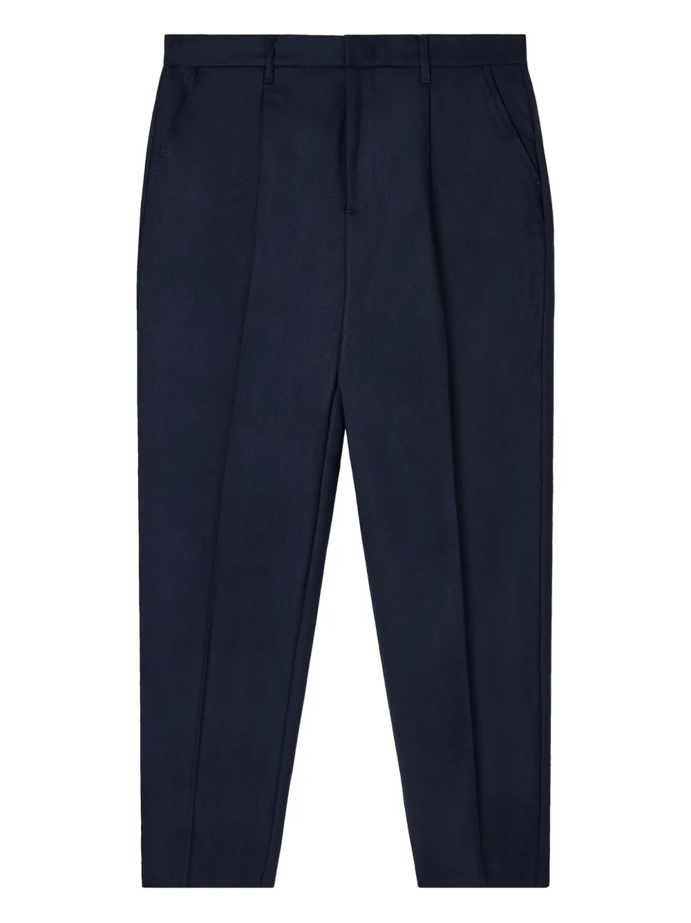 Emporio Armani logo-plaque wool trousers - Blu