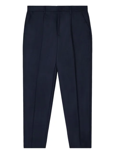 Emporio Armani logo-plaque wool trousers