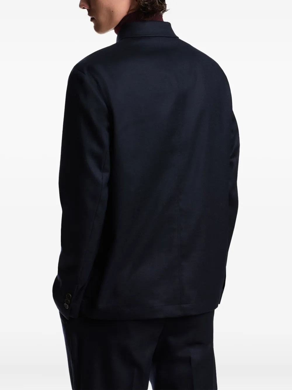 Emporio Armani Jack met opgestikte zak en knopen Blauw