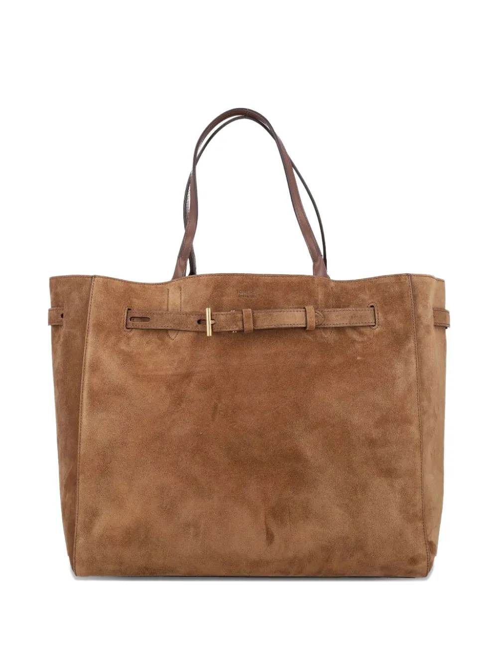 Tom Ford Buckle Detail Tote Bag In Brown