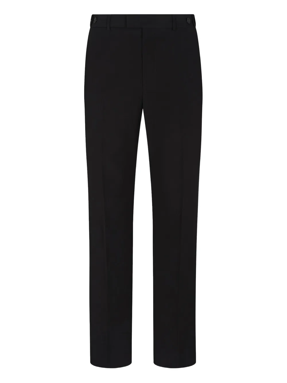 Emporio Armani Belt-loops Side-straps Trousers In Black