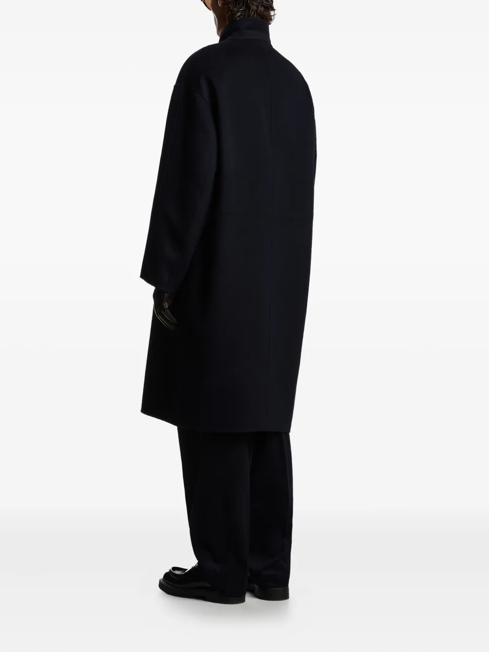 Emporio Armani Mantel met dubbele rij knopen Blauw