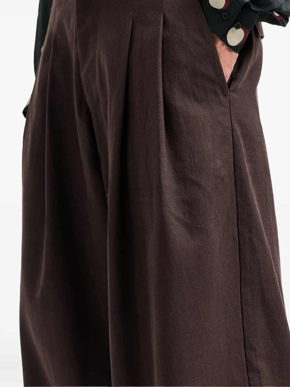 Emporio Armani Plooibroek met klepzak Bruin