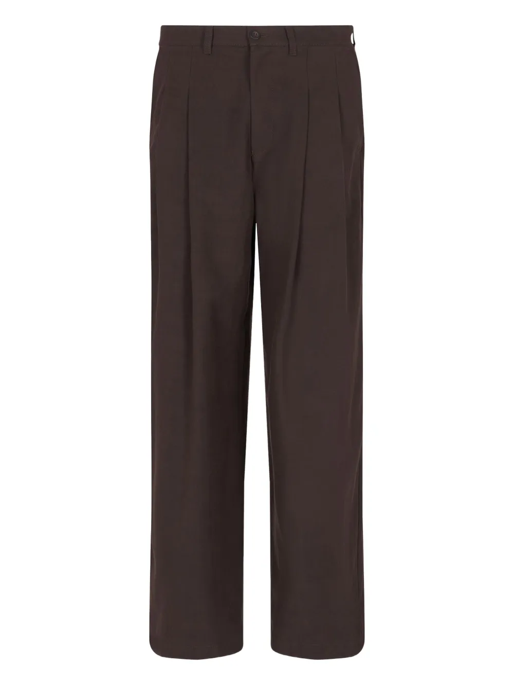 Emporio Armani pleated flap-pocket trousers | Brown | Image 1