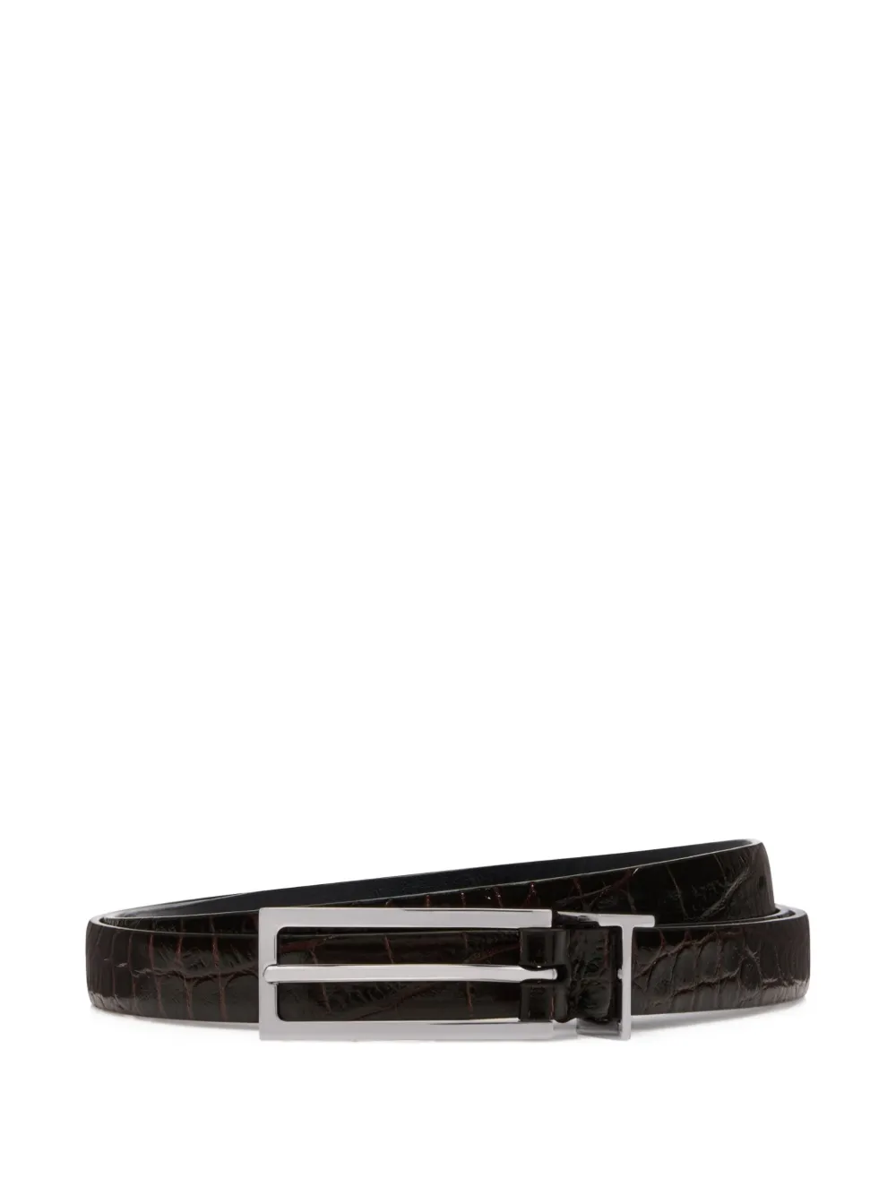 TOM FORD crocodile-embossed belt - Marrone