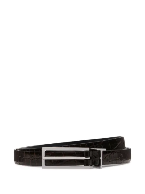 TOM FORD cinturón con efecto de piel de cocodrilo