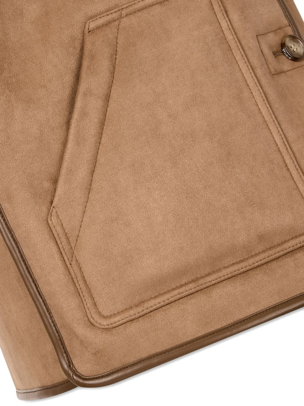 Studio Tomboy Reversible Sleeveless Gilet In Brown