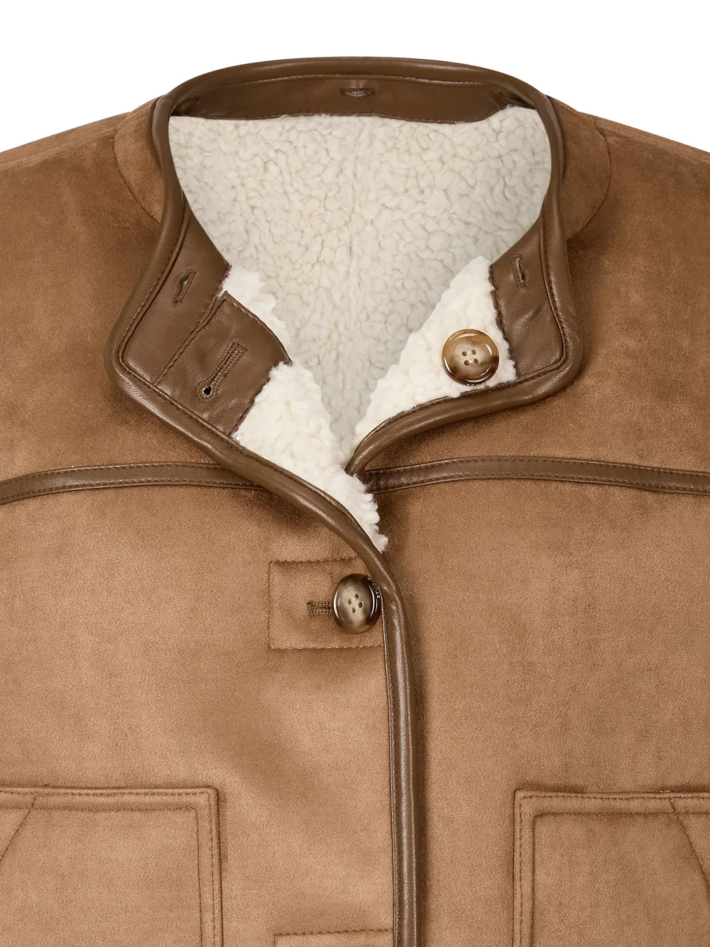 Studio Tomboy Reversible Sleeveless Gilet In Brown