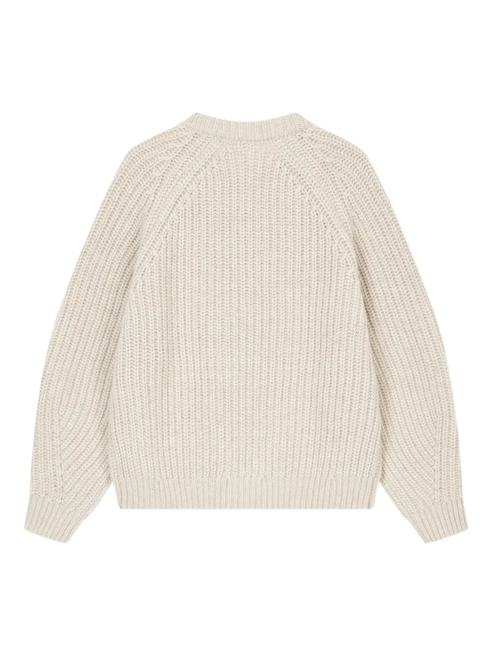 Studio Tomboy Button Wool Cardigan In Neutral