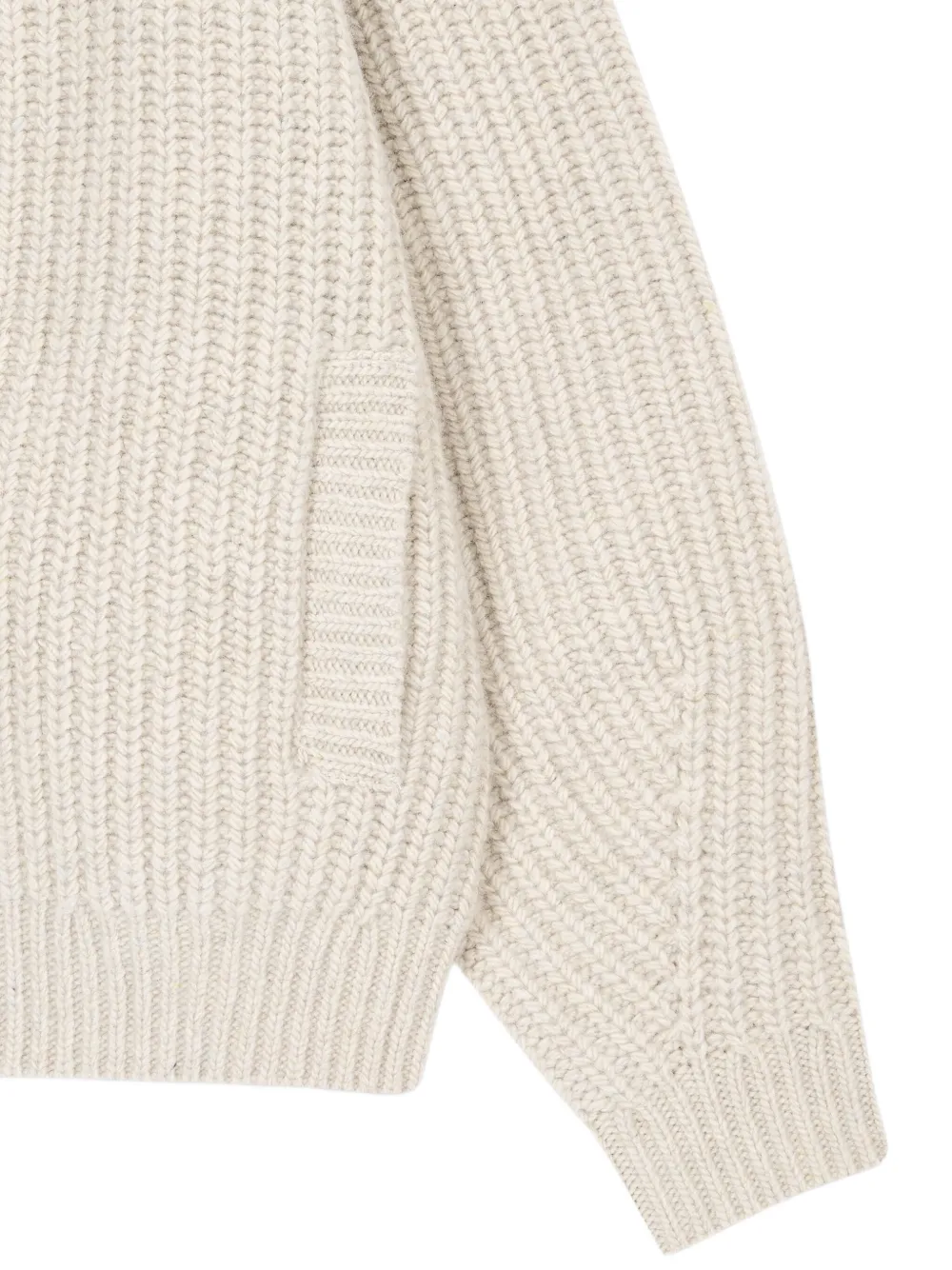 Studio Tomboy Button Wool Cardigan In Neutral