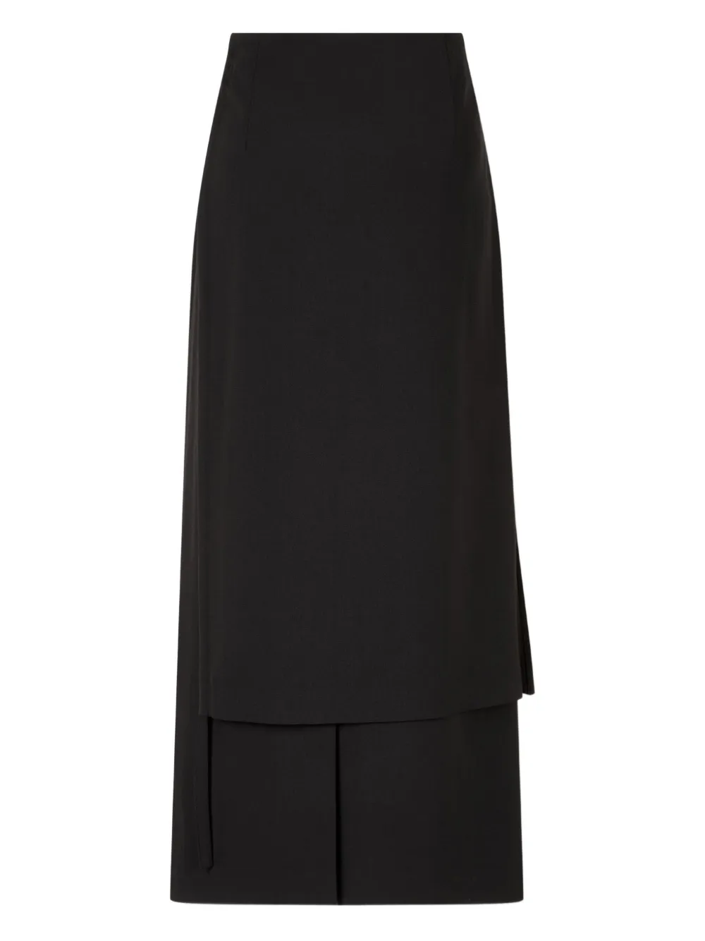 Studio Tomboy Wrap Long Skirt In Black