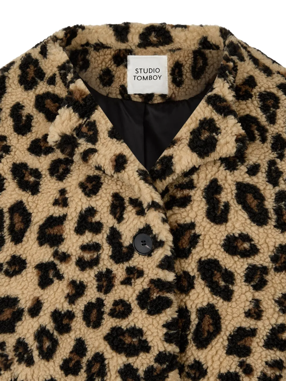 STUDIO TOMBOY Jack met luipaardprint en capuchon Beige