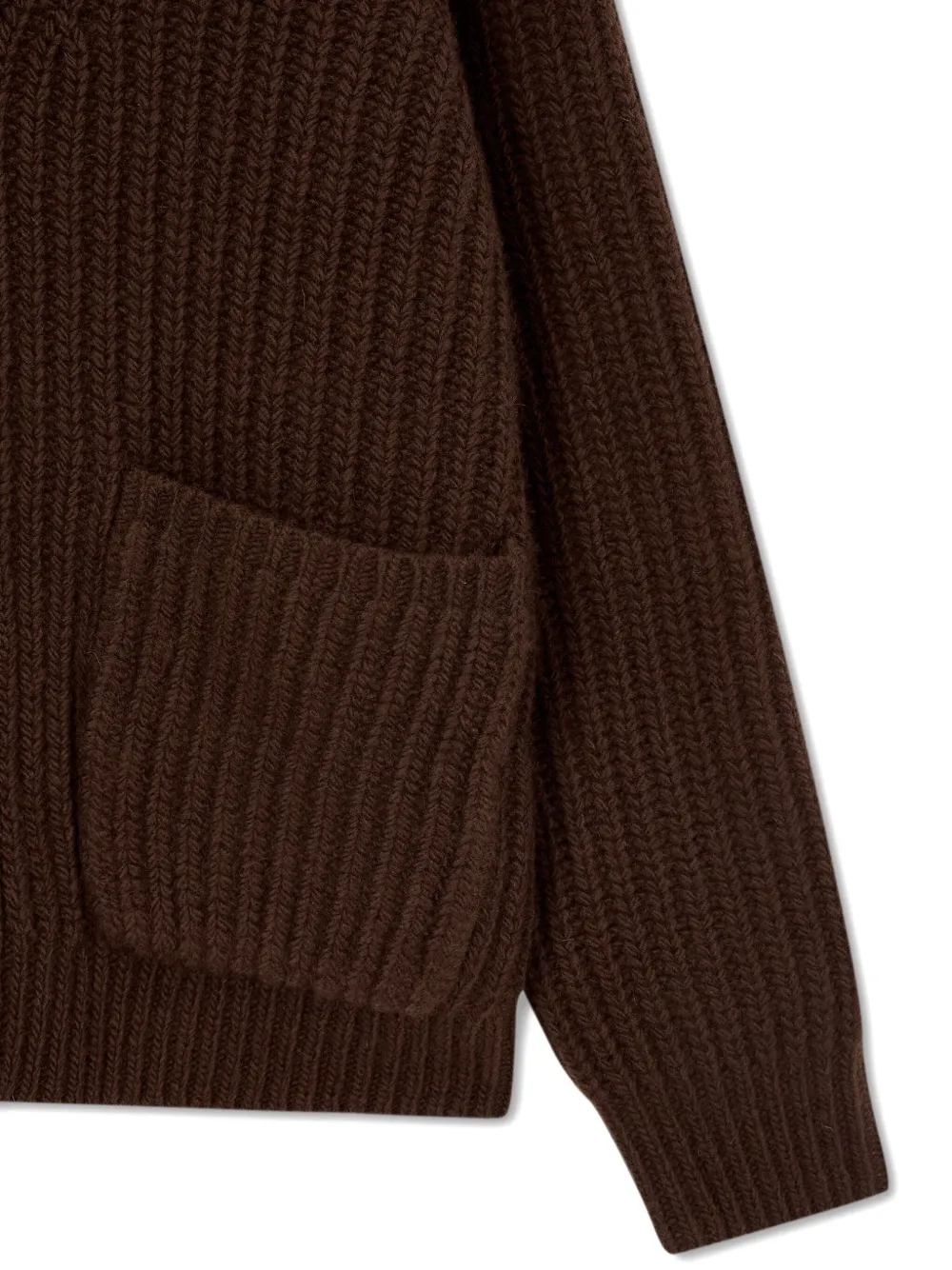 Studio Tomboy Patch-pocket Cardigan In Brown