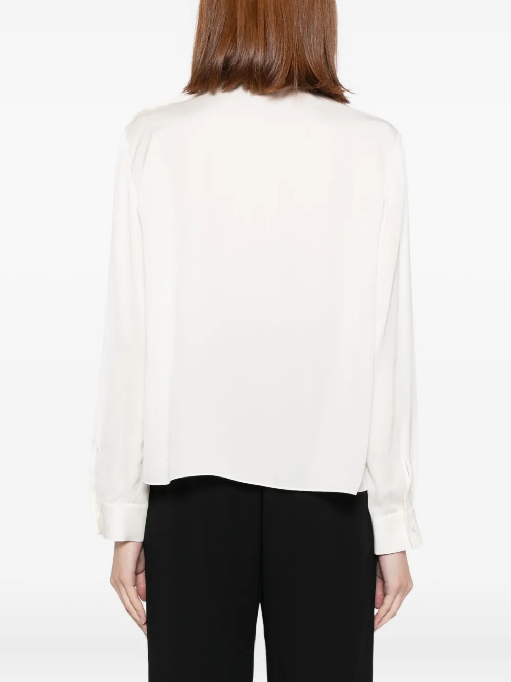 Theory Zijden blouse Beige