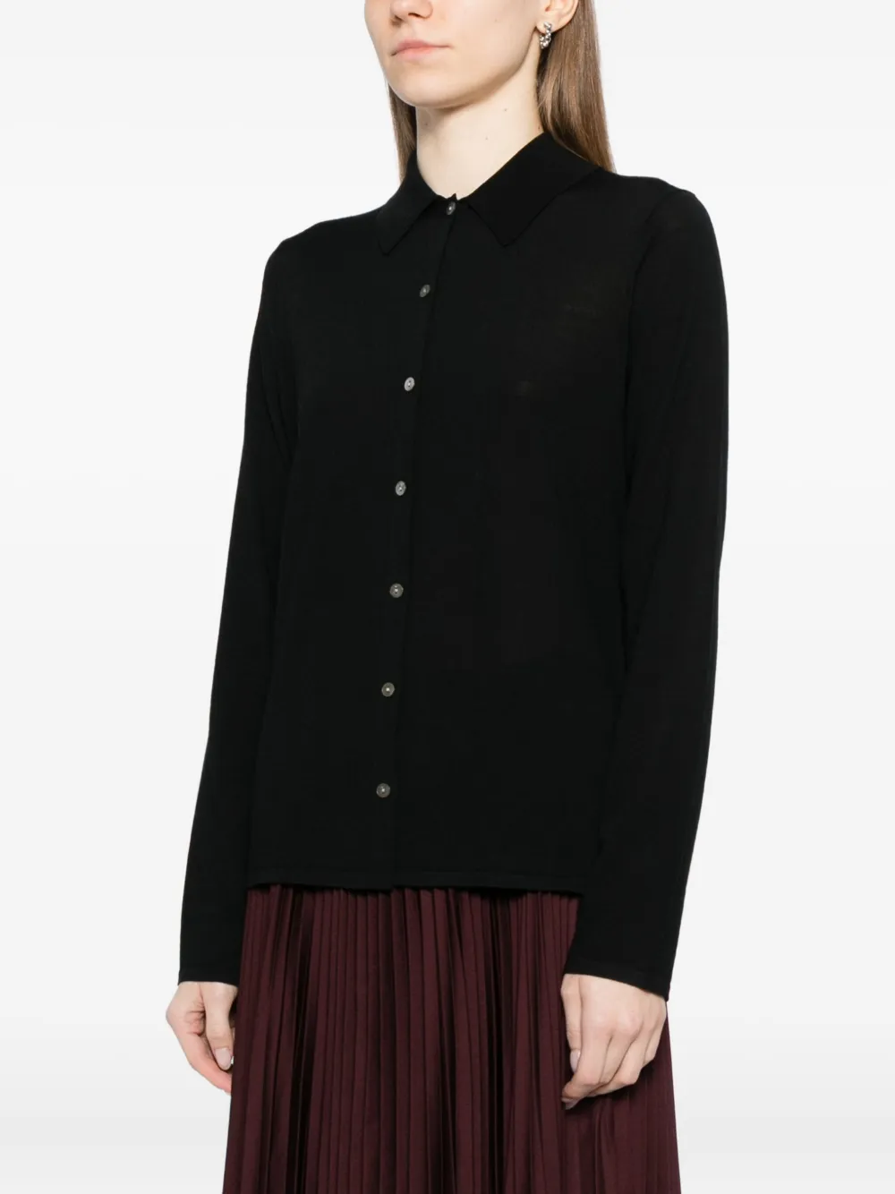 Theory Wollen blouse Zwart