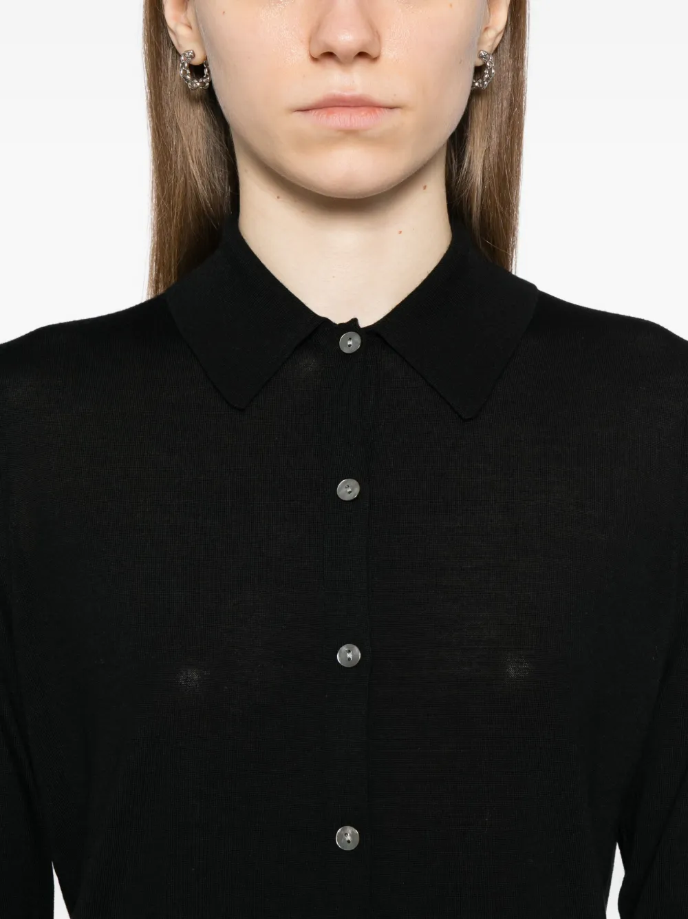 Theory Wollen blouse Zwart