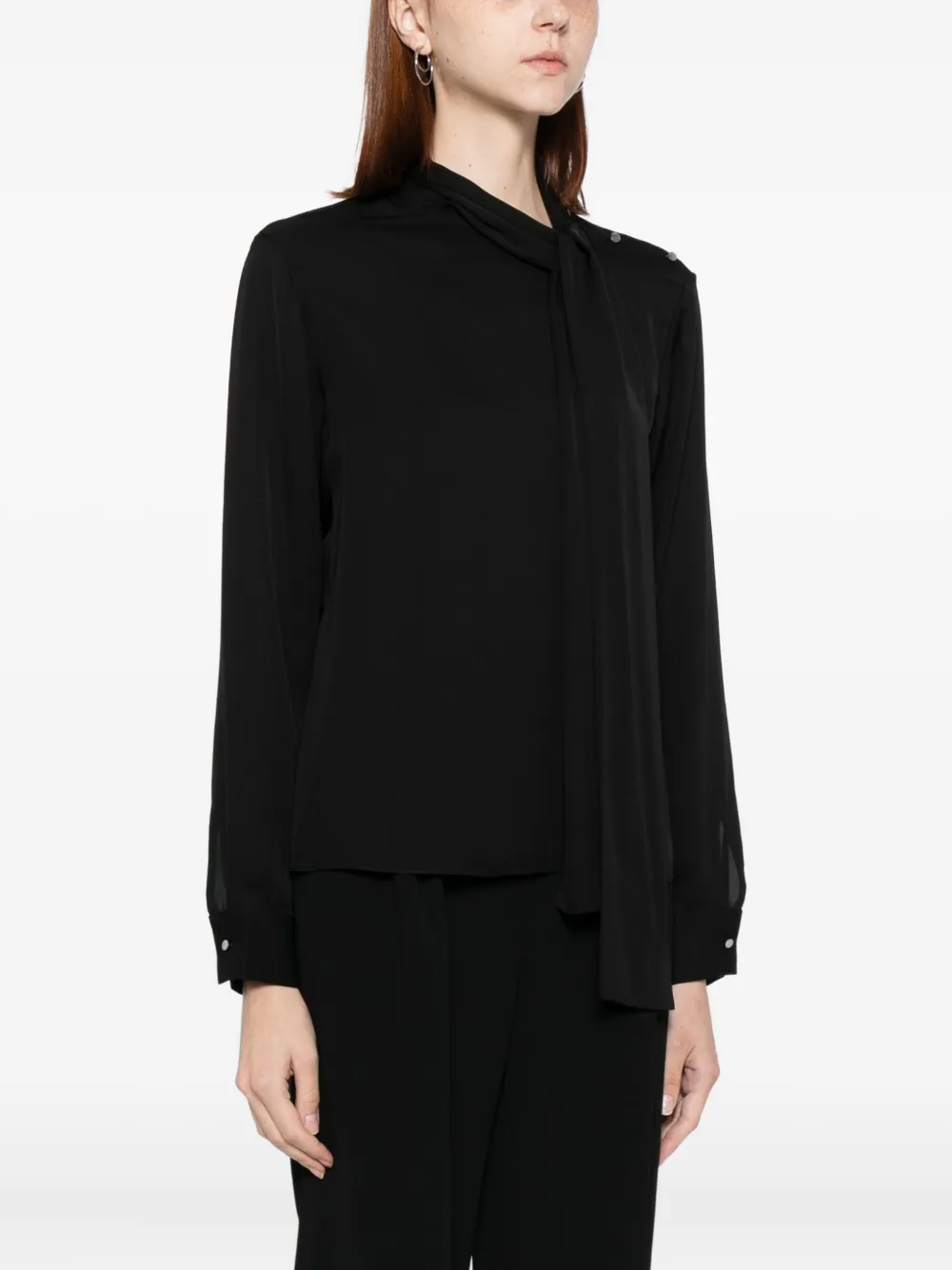 Theory Zijden blouse Zwart