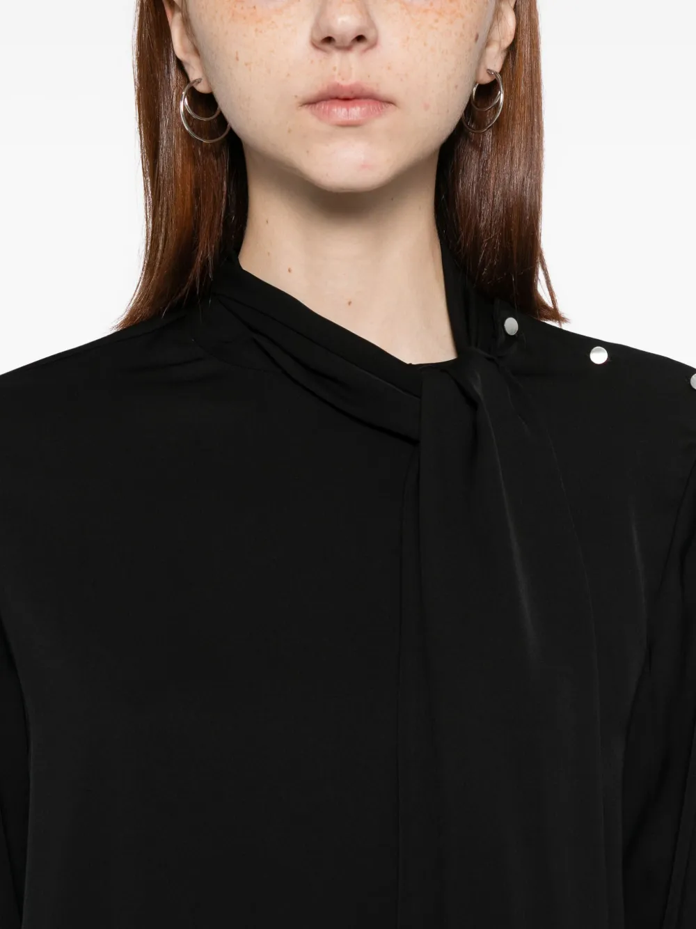 Theory Zijden blouse Zwart