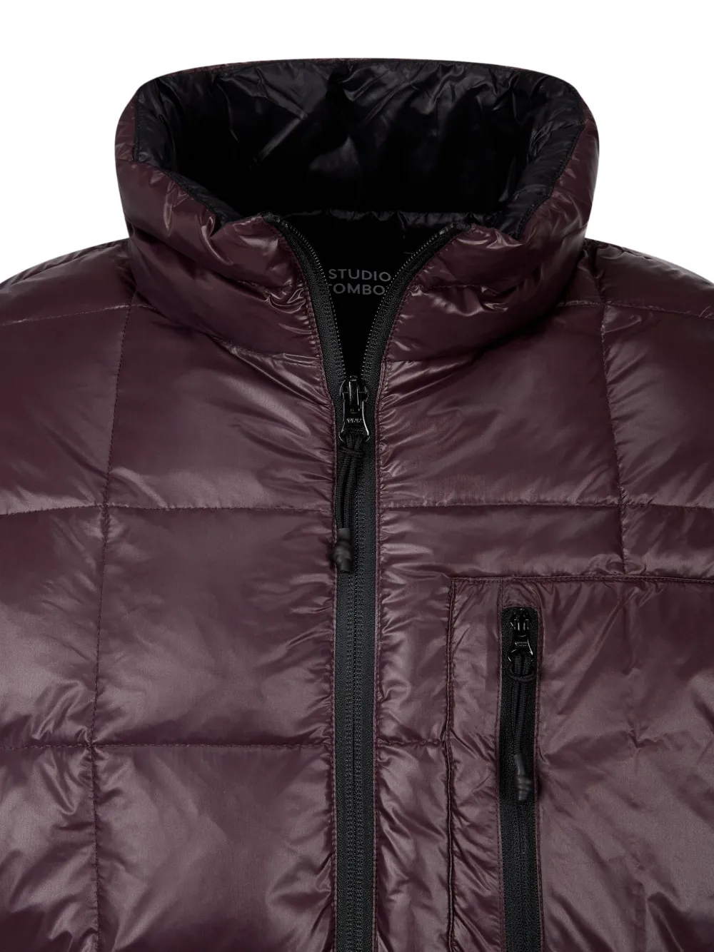 STUDIO TOMBOY Gewatteerd jack met vierkant patroon Bruin