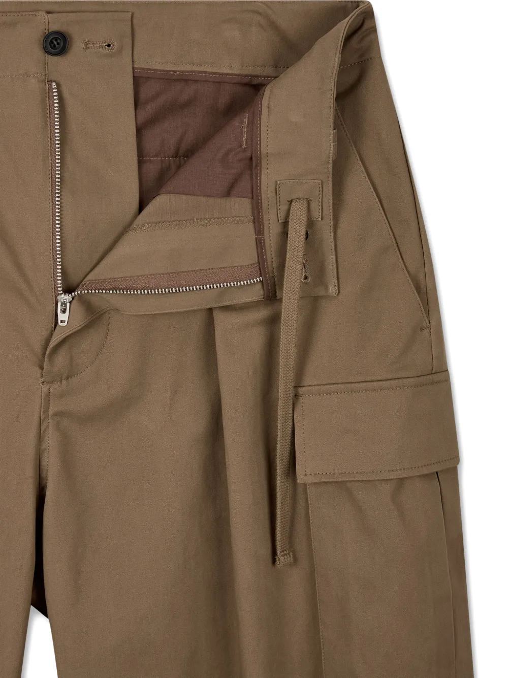 STUDIO TOMBOY Broek met cargo zak Bruin