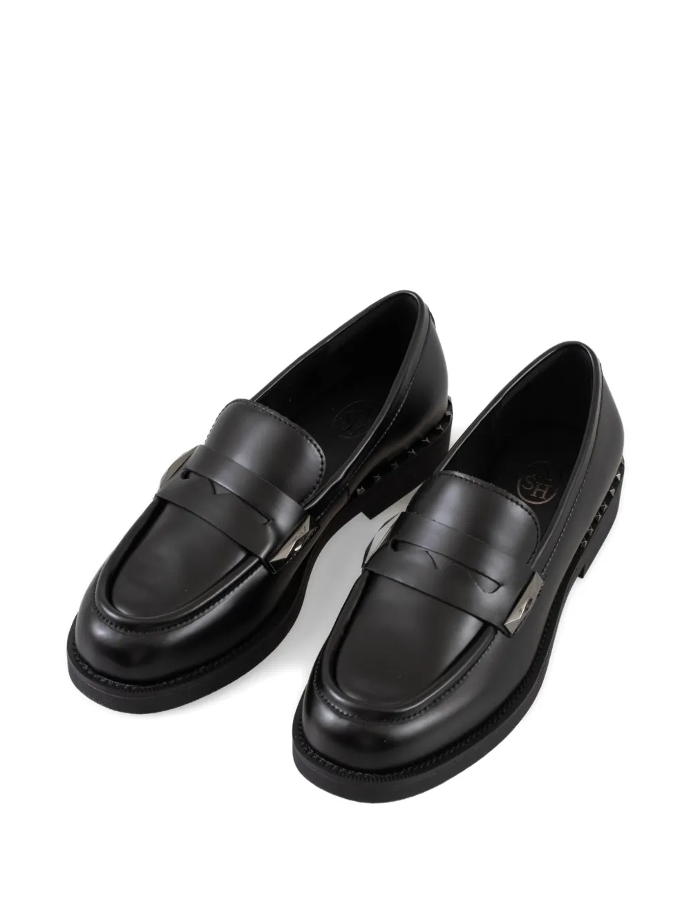 Ash Whisper loafers met studs Zwart