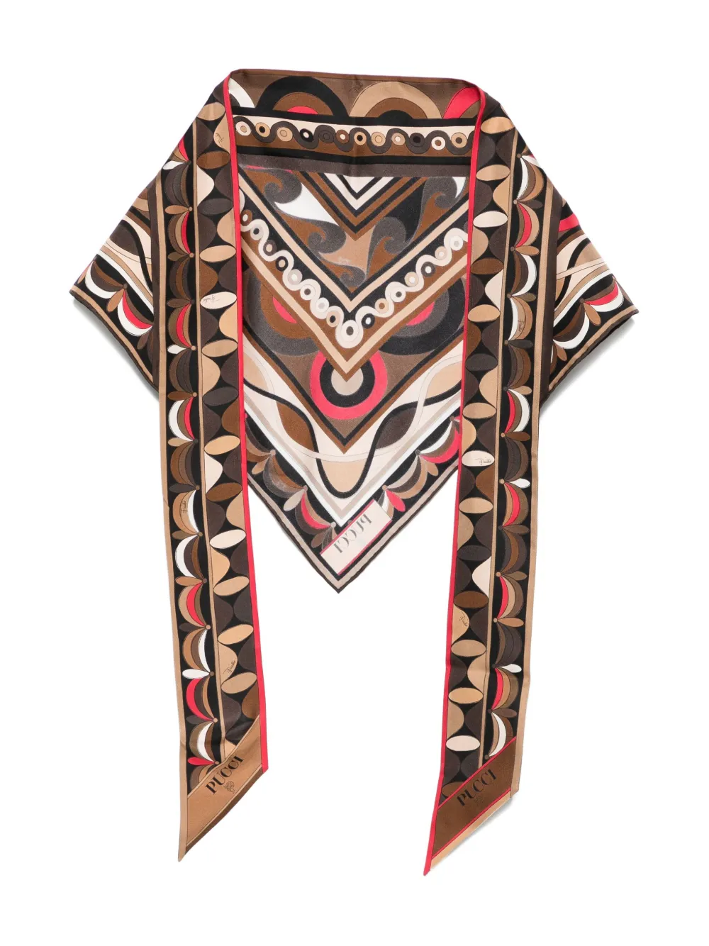Pucci Geometric-print Silk Scarf In Multi