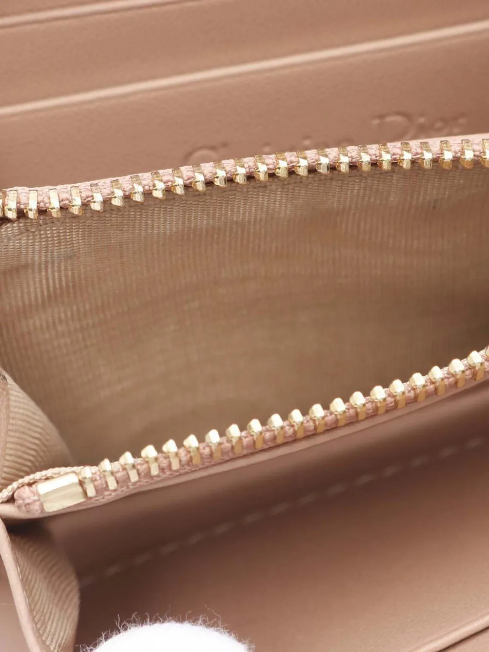 Pre-owned Dior 2022 Lambskin Cannage Lady  Voyageur Coin Purse Small Wallets In Brown
