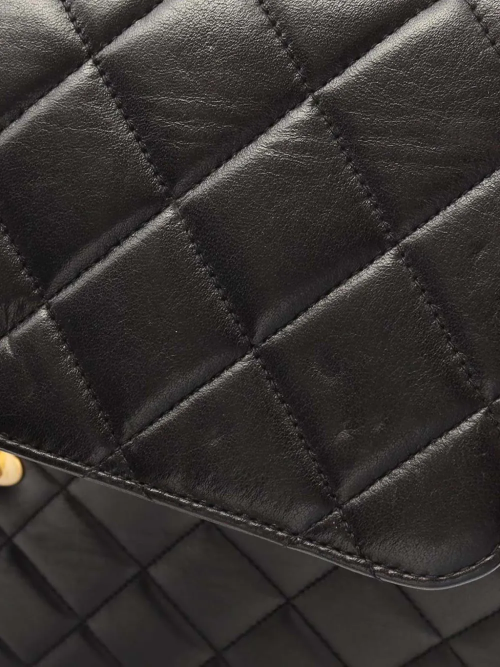 Pre-owned Chanel 1994-1996 Jumbo Classic Lambskin Single Flap Shoulder Bag In Black