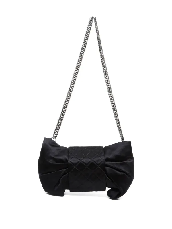 CHANEL Pre-Owned 2008-2009 サテン リボン チェーン ショルダーバッグ 
