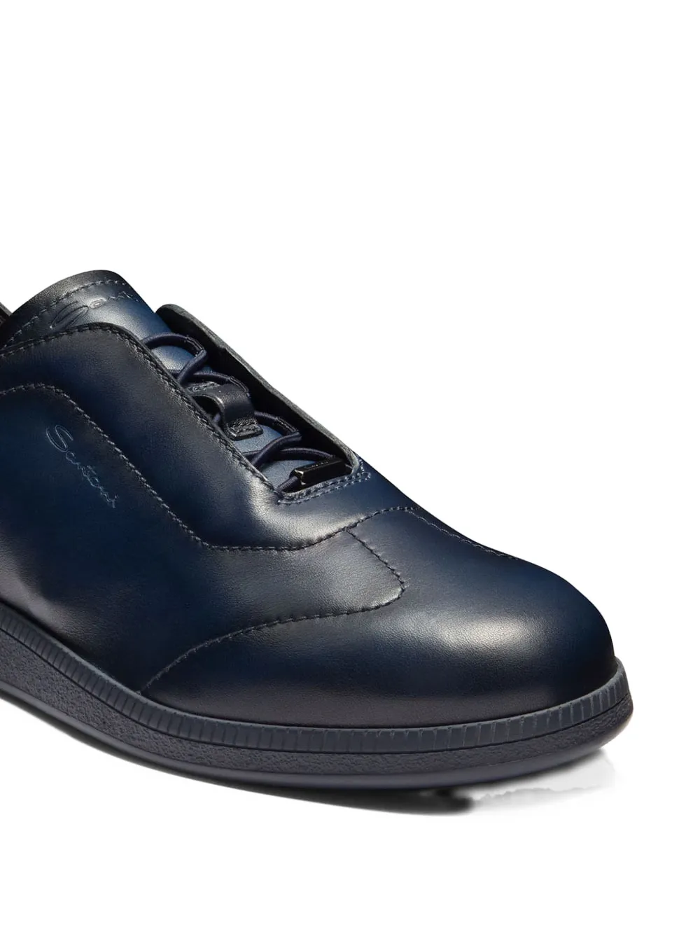Santoni Leren sneakers Blauw