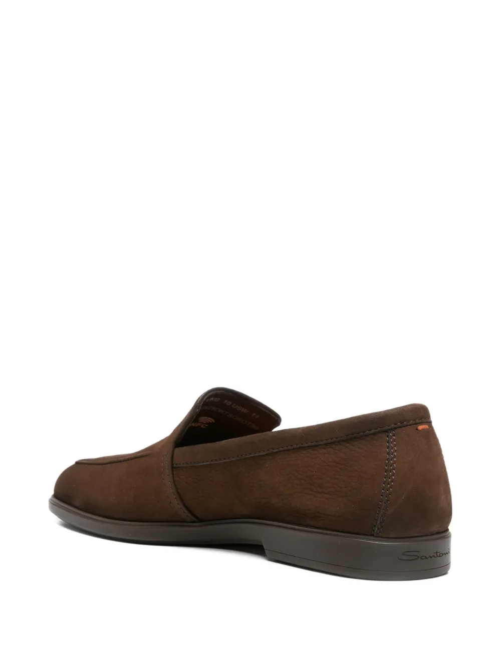 Santoni Leren loafers Bruin