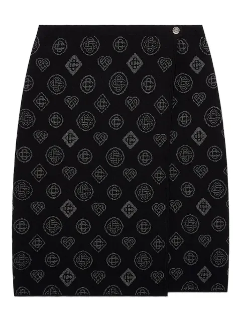 Casablanca falda midi con motivo en jacquard
