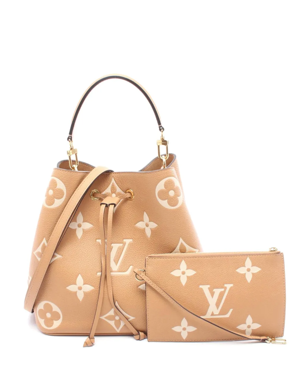 Louis Vuitton Pre-Owned 2021-2025 モノグラム ジャイアント バイカラーアンプラント ネオノエ MM Louis Vuitton Pre-Owned 2021-2025 モノグラム ジャイアント バイカラーアンプラント ネオノエ MM
