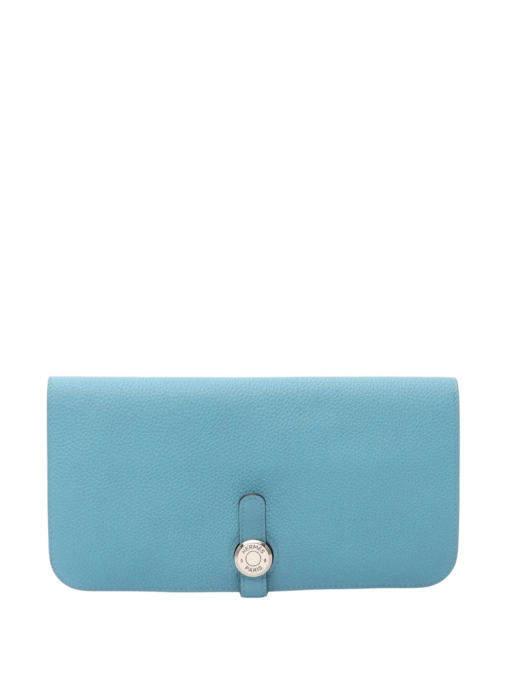 Pre-owned Hermes 2019 Togo Dogon Wallet Long Wallets In Blue