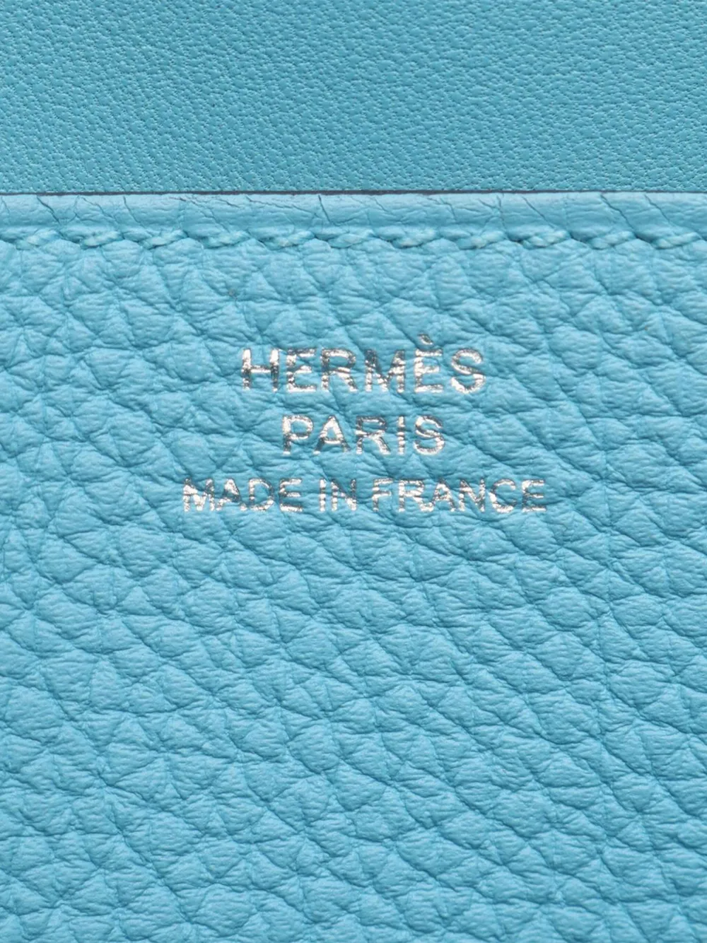 Pre-owned Hermes 2019 Togo Dogon Wallet Long Wallets In Blue