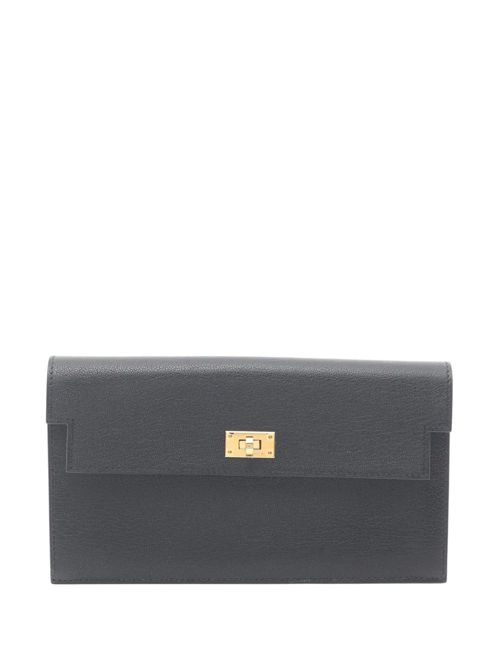 Hermès Pre-Owned 2024 シェブル シャンキラ ケリー ポケットウォレット 長財布 - ブラック Hermès Pre-Owned 2024 シェブル シャンキラ ケリー ポケットウォレット 長財布 - ブラック